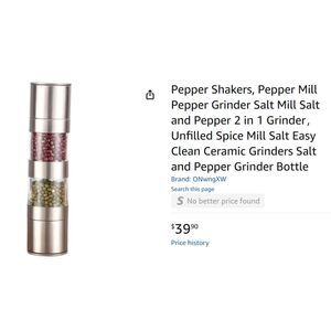 Salt and Pepper Double Manual Grinder Spice Mill NEW